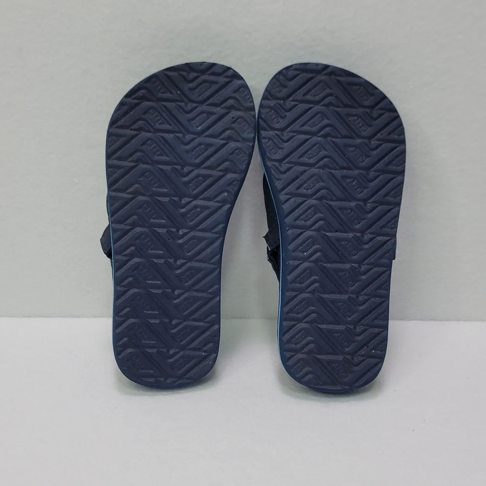 Reef Kids Sandals Size 5/6 Blue Striped Toddler Beach Flip Flops Slingback